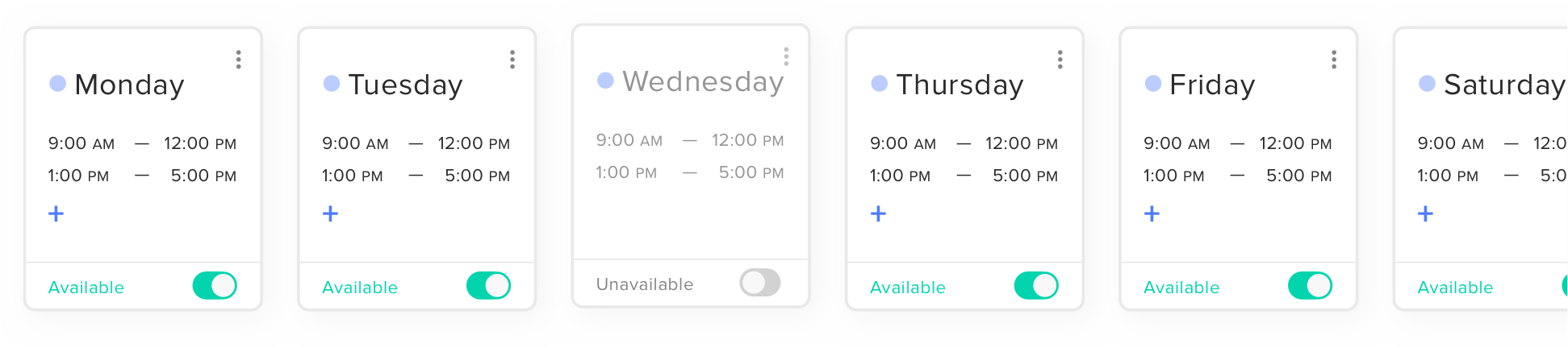Set Your Availability